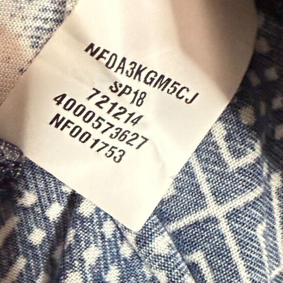 The North Face Cloud Flash Dry Short Sleeve Top Women M Blue‎ White Outdoor Hike - Picture 6 of 7